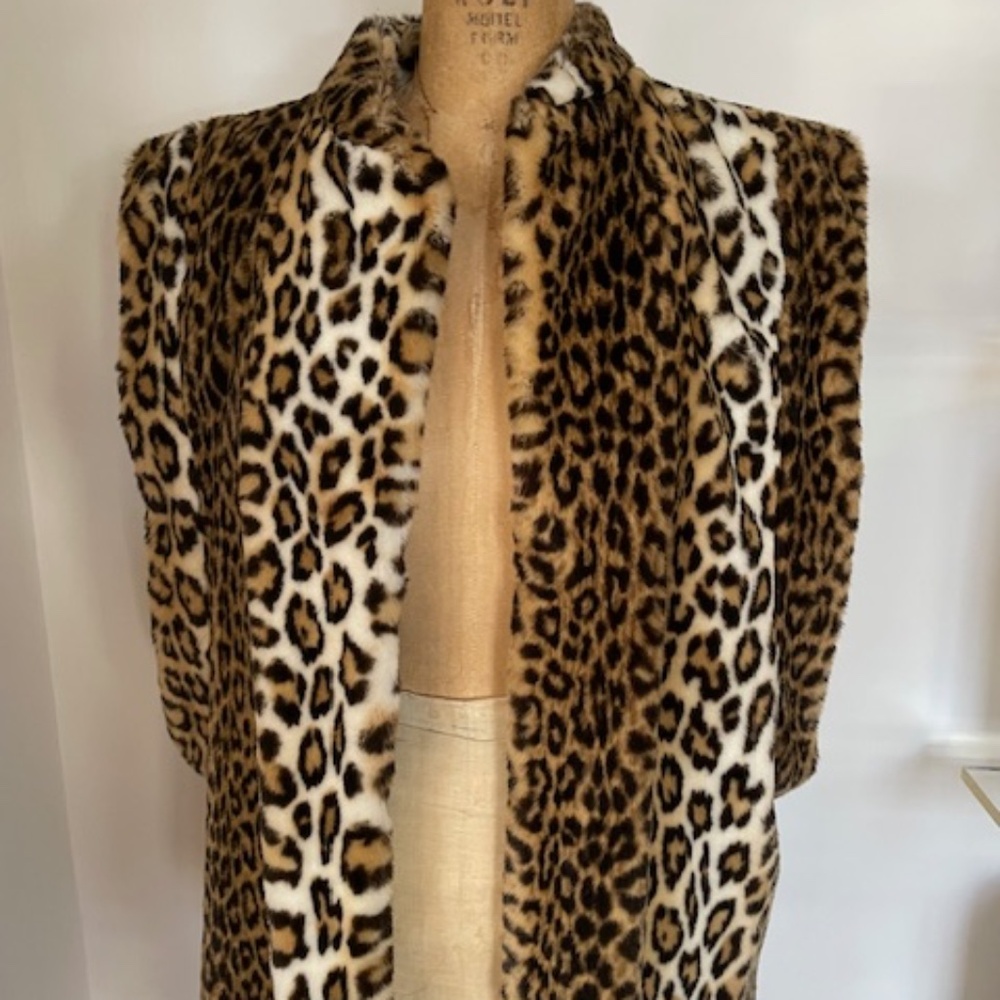 Vintage Faux Fur Leopard Vest